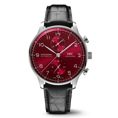 relogio iwc|iwc portugieser red dial.